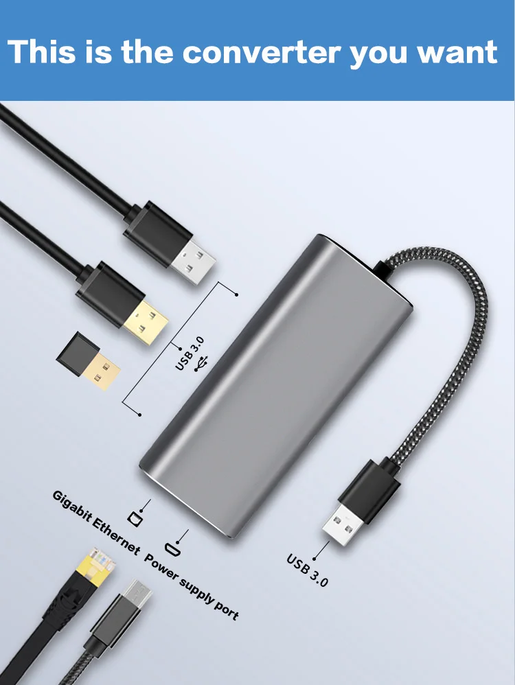 5 в 1 USB/type c Мульти USB Type концентратор конвертер с 3 RJ45 PD порт для Windows 10/8.1/8/7/ Vista XP
