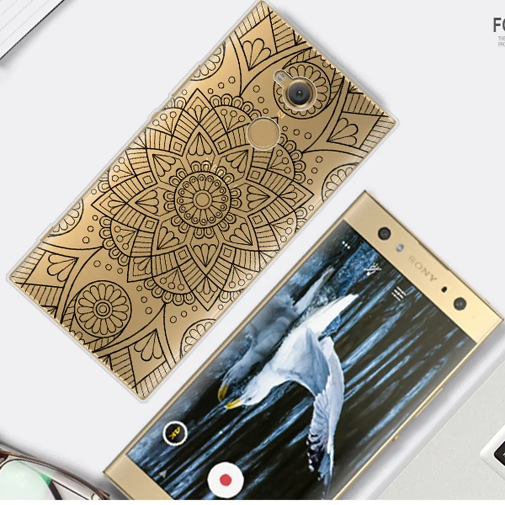 ASTUBIA Case For Sony Xperia XA2 Ultra Silicone Stripe Mandala Flower Cover XA1 XA |