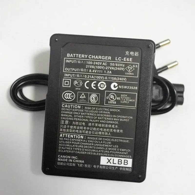 Camera Battery Charger EU Plug LC-E6E LCE6E LCE6 LC E6 E6E For Canon EOS 70D 60D 6D 7D 5D2 5D3 LP-E6 XR649 | Электроника