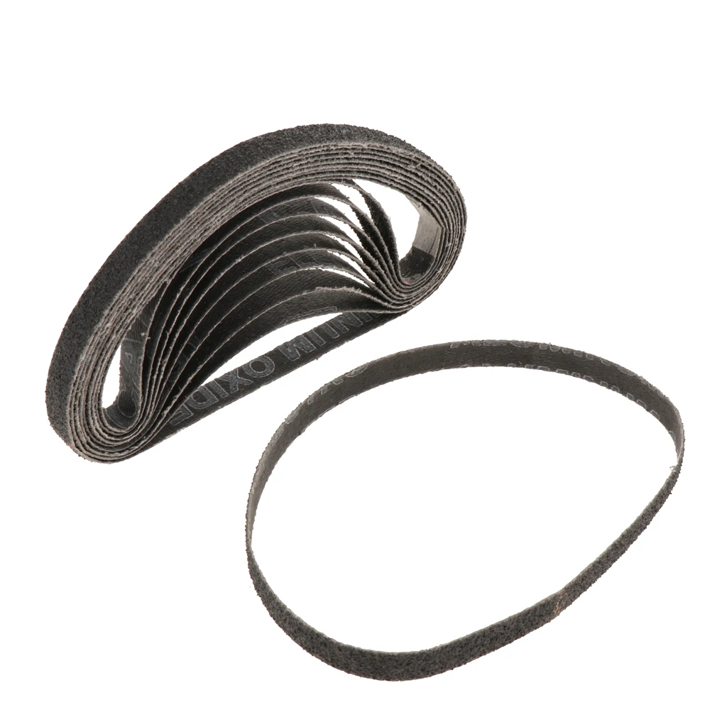 

10 Pieces Assorted Grits Metal Grinding Metal Sanding Belt Kits #80