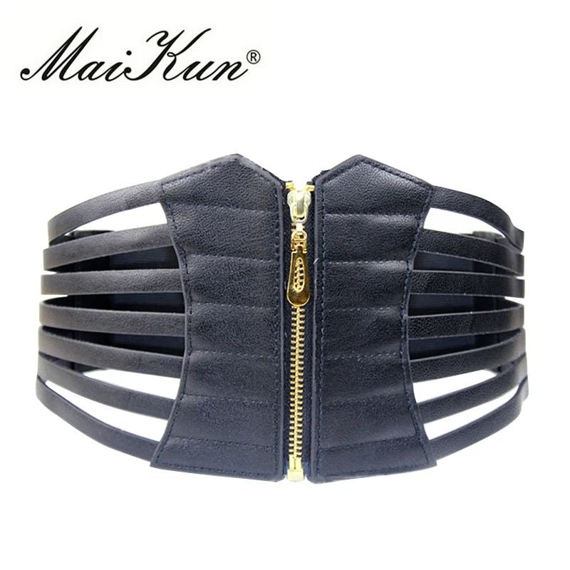 MaiKun Elastic Belts for Women Luxury Brand Women Belt Female Leather Belt Designer Cummerbund