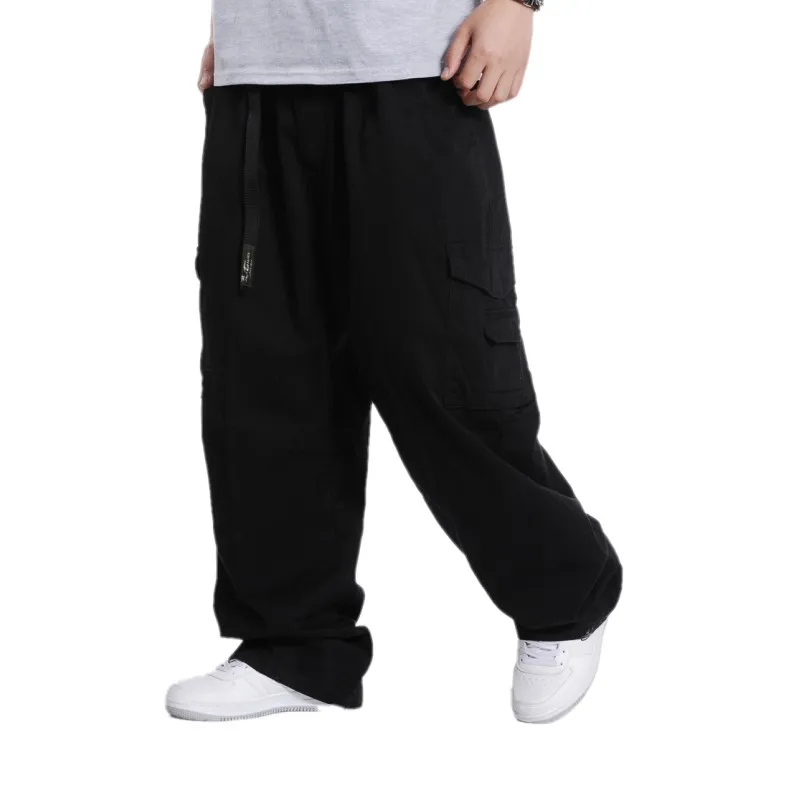 Autumn 3xl осенние мужские брюки карго очень большие повседневные мужские брюки плюс размер длинные брюки хлопок прямые брюки карго 150 кг