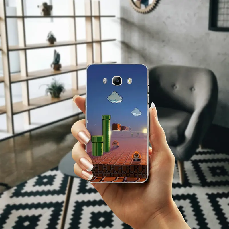 Ретро Супер Марио мягкие силиконовые чехлы из ТПУ сумки для Samsung Galaxy J1 J2 J3 J5 J7 A3 A5 A7