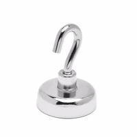 10pcs 22kg vertical pulling mounting magnet dia 25mm magnetic pots n52 hook attached strong magnet pot neodymium maget d25