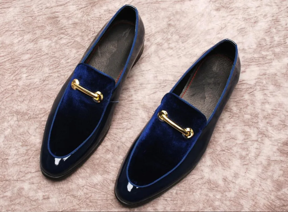 

Black Dark Blue Mens Suede Loafers Flats Slip On Summer Buckles Mens Prom Fashion Elegant Shoes Mujers Wedding Derby Shoes