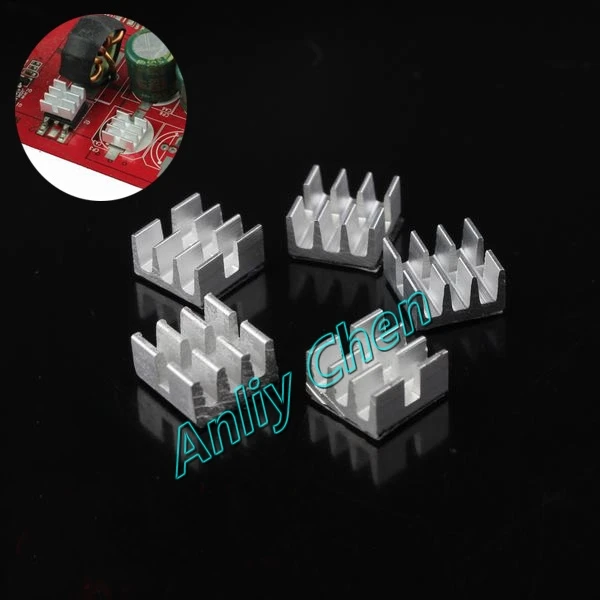 40 шт. в партии алюминиевый теплоотвод для микросхем MOS IC чип радиатор DDR VGA ОЗУ 6 35