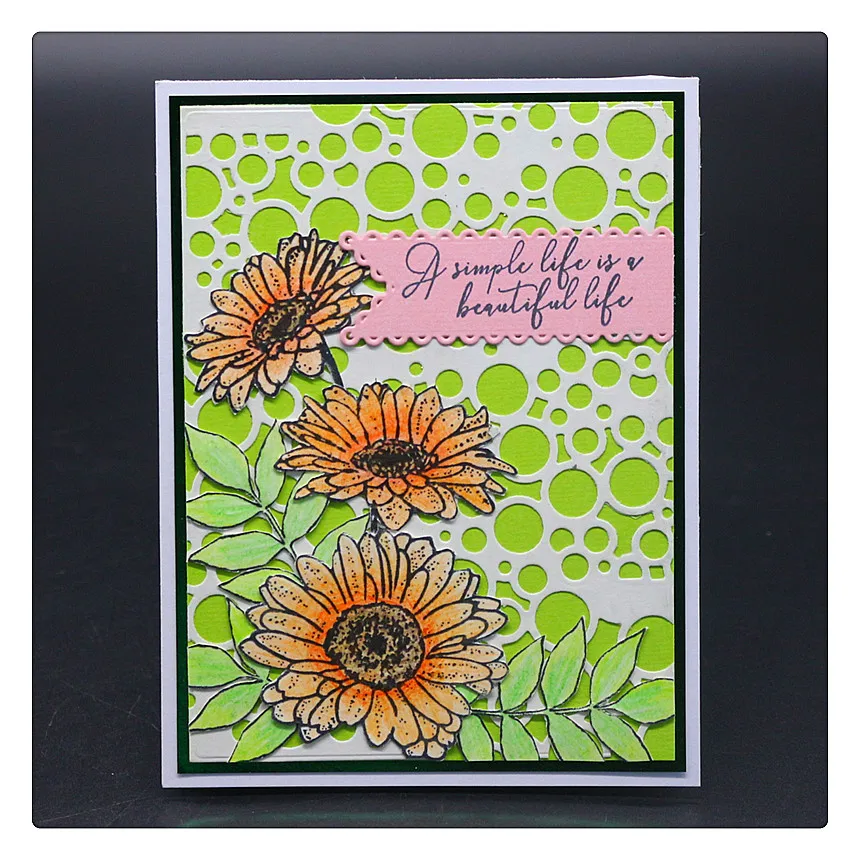 YINISE пузырьки фоновые металлические режущие штампы для трафареты скрапбукинга