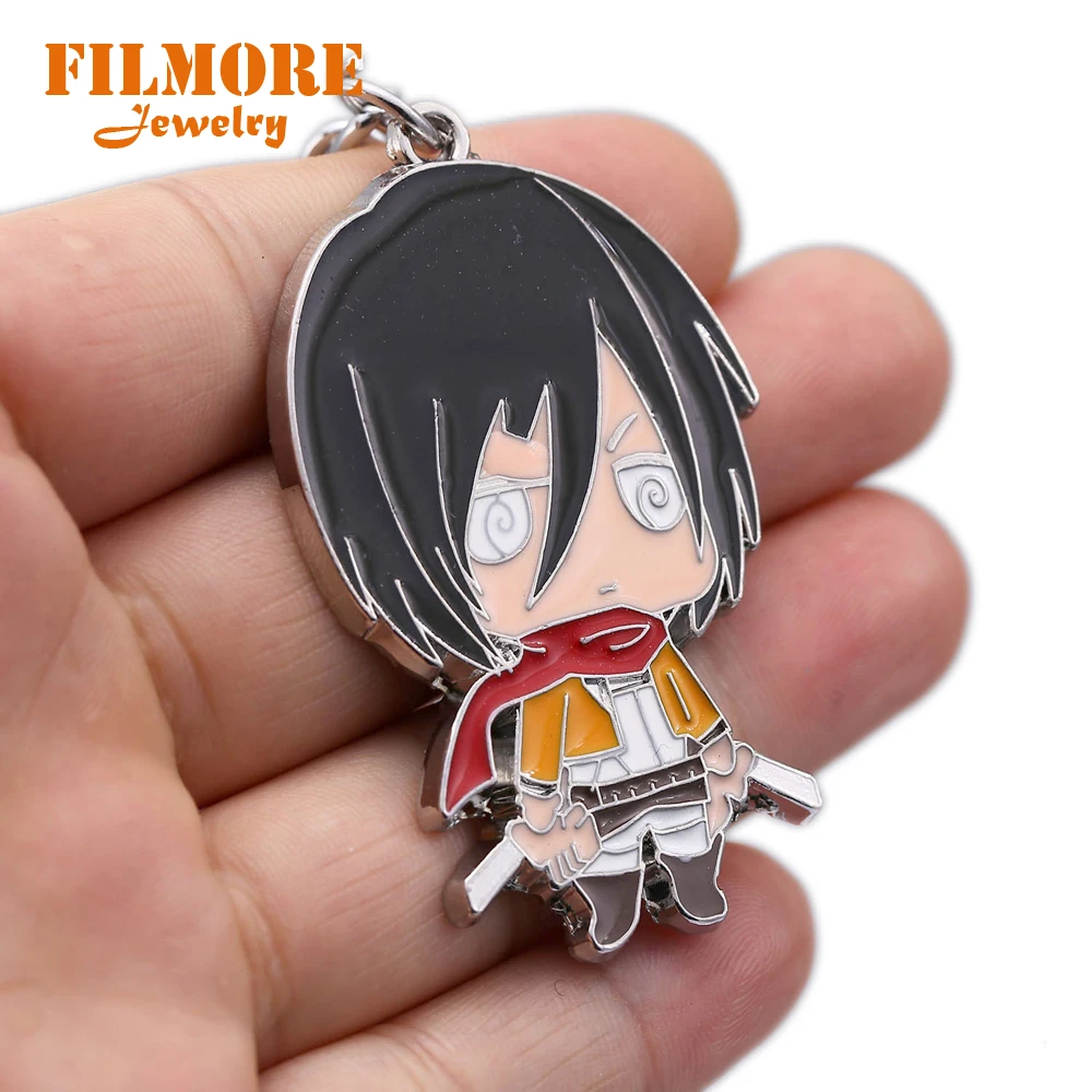 Filmore Japanese Cartoon Anime Animation Attack on Titan Keychain Armin Arlart Rivaille Ackerman Chatacters Trinkets Accessories | Украшения