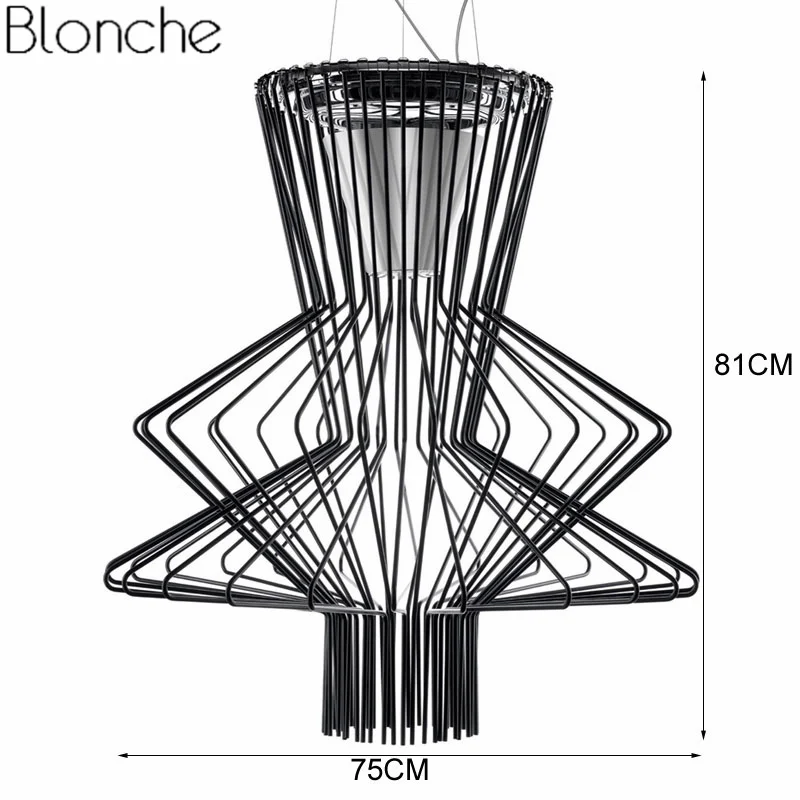 D Современные Foscarini Allegro Ritmico Подвесная лампа, подвесные светильники, светодиодная Подвесная лампа для клетки, промышленное освещение, Декор для дома - Цвет корпуса: D