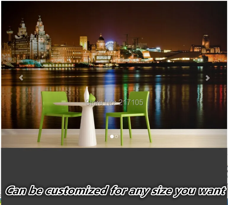 Пользовательские 3D стереоскопические ночные обои Ливерпуль для домашнего