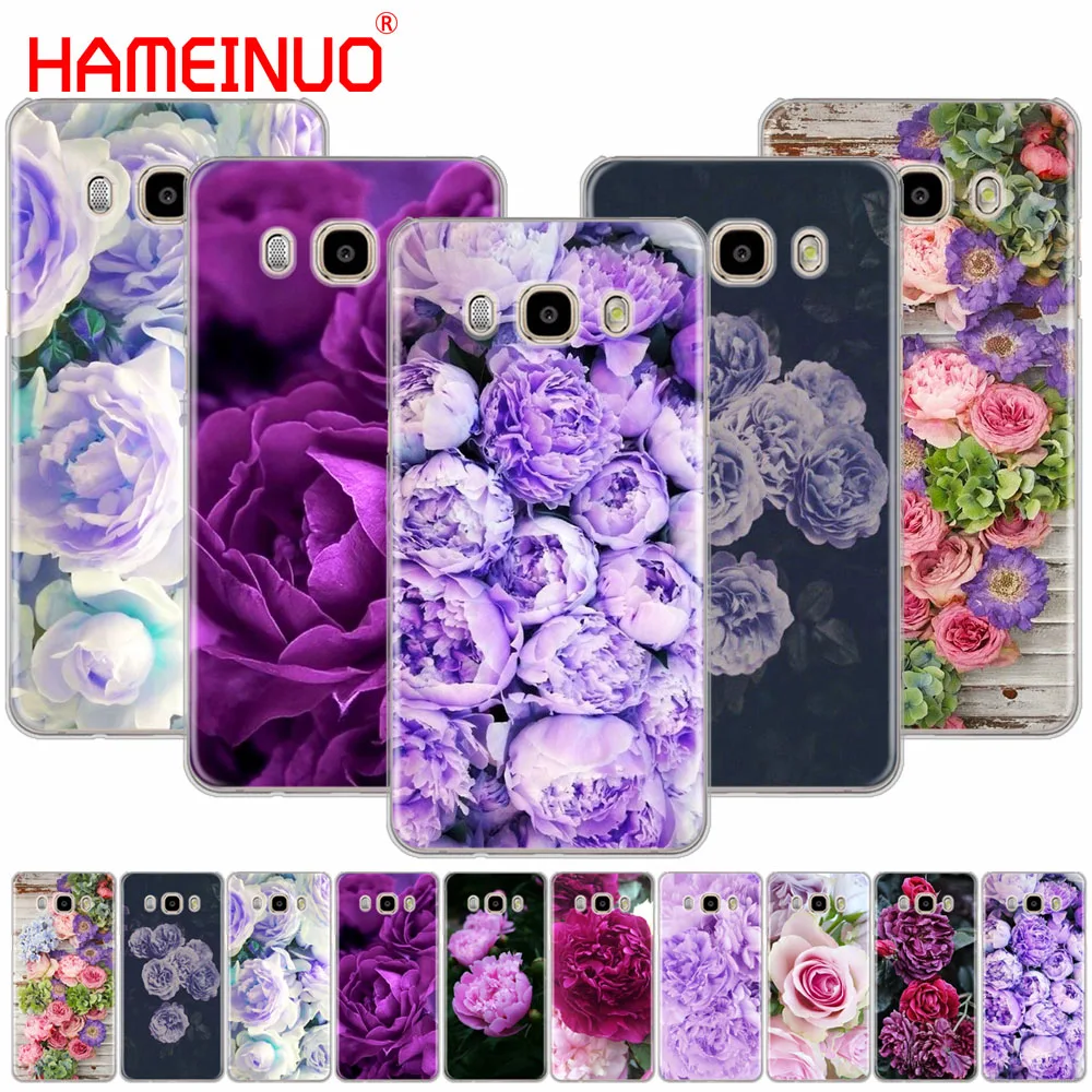 HAMEINUO Модный чехол для телефона с фиолетовыми летними пионами цветами и Samsung Galaxy J1