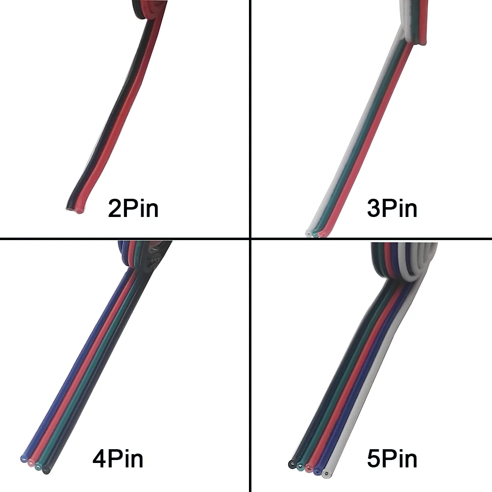 2pin 3pin 4pin 5pin аксессуары для освещения одноцветных/RGB/RGBW WS2812 WS2801 Светодиодная лента