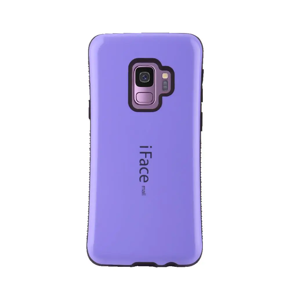 Светло-фиолетовый Сверхпрочный чехол iFace Mall для samsung Galaxy S9/S9 Plus, ударопрочный чехол на заднюю панель, жесткий корпус, полная Защита, Чехол для мобильного телефона s - Цвет: Светло-фиолетовый