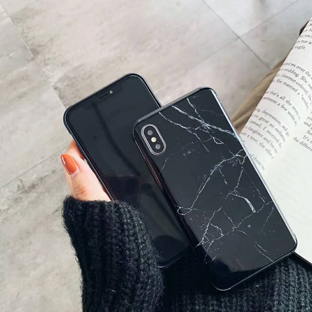 Fashon Curved glass case For iphone X XS Cases Hard Cover MAX Anti-Scratch Glossy Back XR Coque |