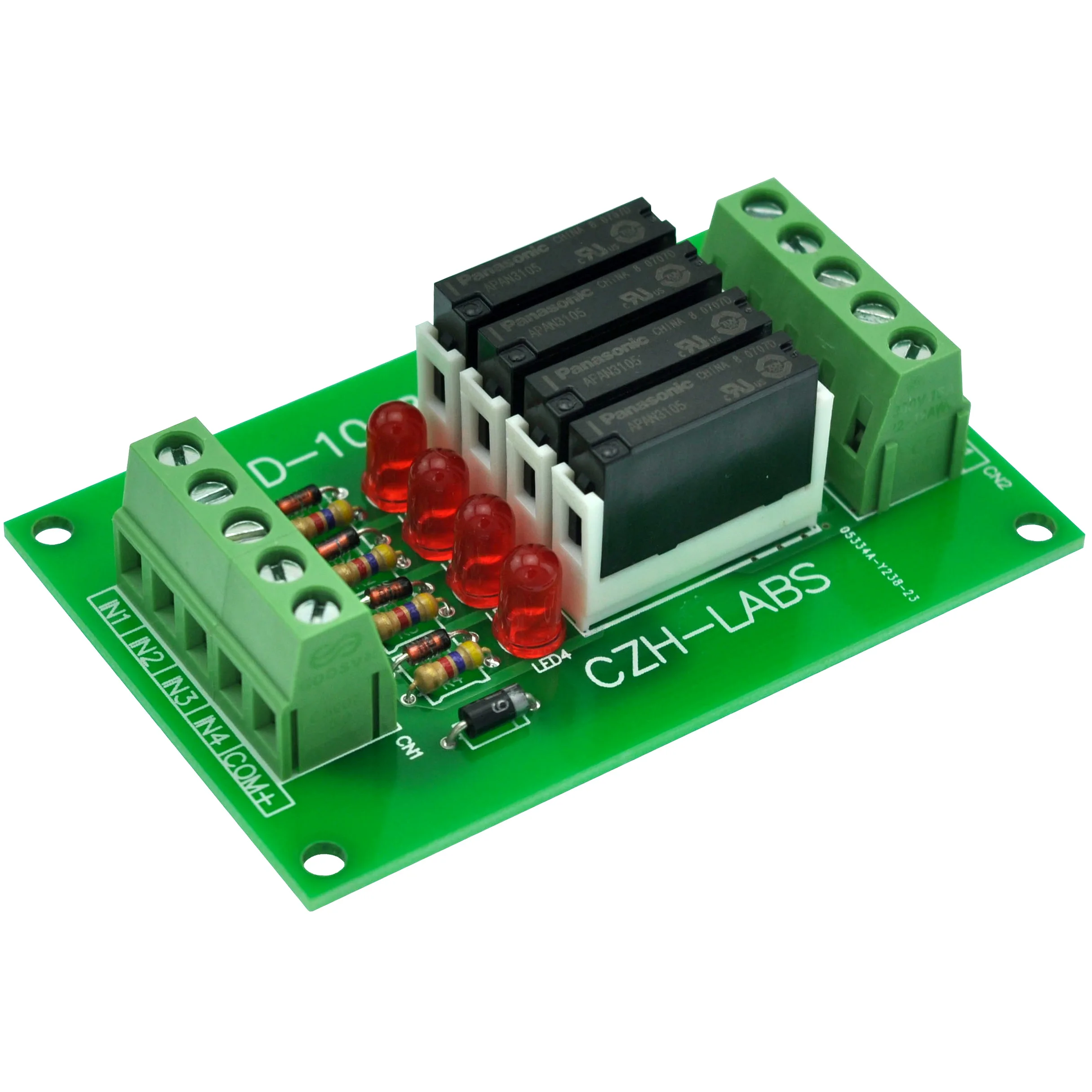 Тонкий Панель крепление DC5V раковина/NPN 4 SPST-NO 5A Мощность триггерный релейный