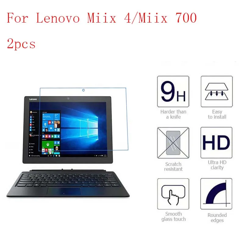 Защитная пленка из закаленного стекла для Lenovo Miix 4/Miix 700 2 шт. в 1 упаковке |