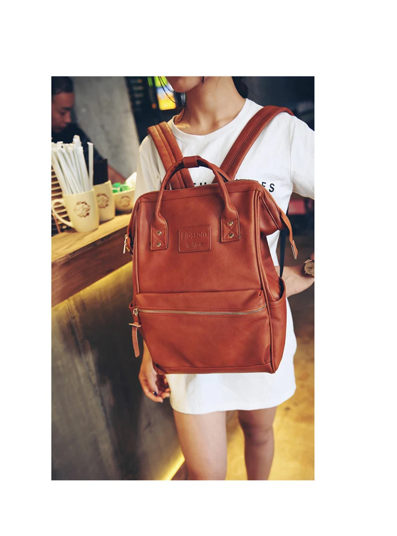Модный женский кожаный рюкзак, Молодежный корейский стиль, сумка на плечо для ноутбука, школьные сумки для девочек-подростков, Mochila Rugzak Sac A Dos