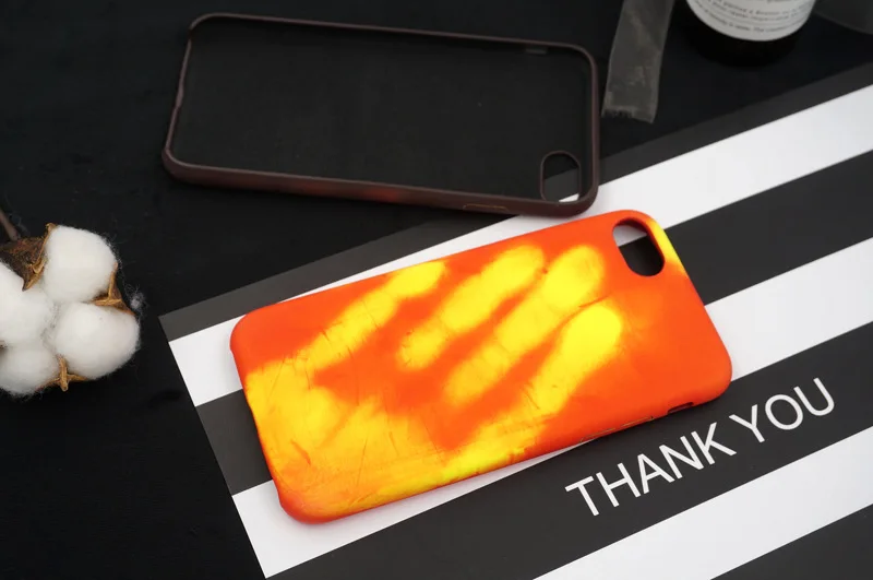 Tfshining PU Thermal Sensor Heat Sensitive Case For iphone X XR XS Max Color Changing Cases Cover 6 6s 7 8 Plus SE 5S |