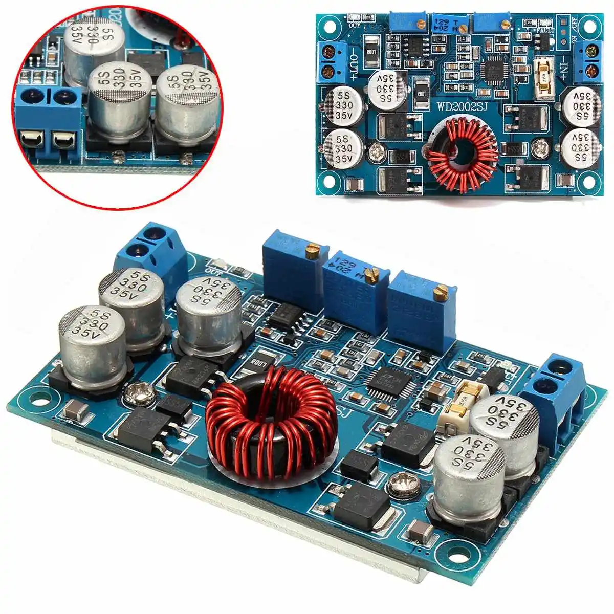 

1PC New LTC3780 DC 5V~32V to 1V~30V 10A Automatic Step-Down Regulator Charging Module 77.6 x 46.5 x 15mm Board Module