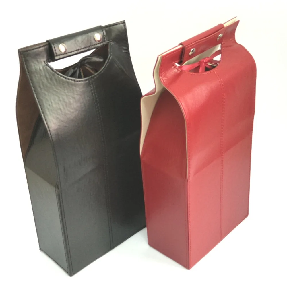 Бесплатная доставка 2 бутылки стандартная бутылка вина сумка с ручкой вино ПУ