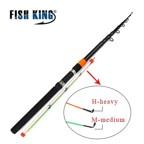 Fish king телескопическая удочка Фидер Экстра тяжелые удочки Фидер из углеродного волокна 60% Удочка Фидер 3,0 м-3,9 м 2 секции с. Ш. 120 г - Цвет: Белый