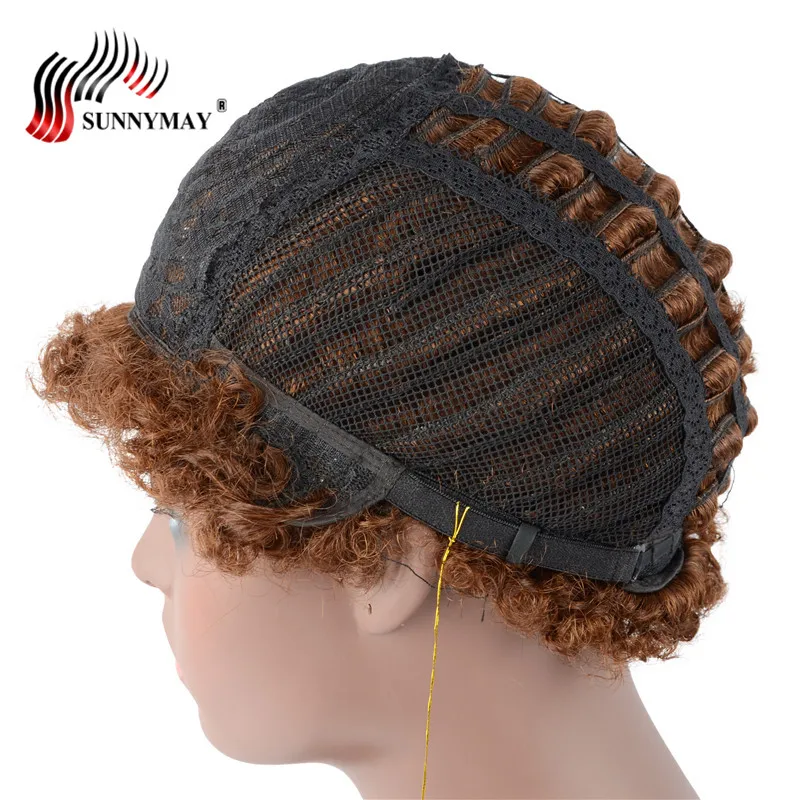 Sunnymay без тесьмы эффект афро кудрявый парик вьющиеся Brazilan Волосы remy машина Боба