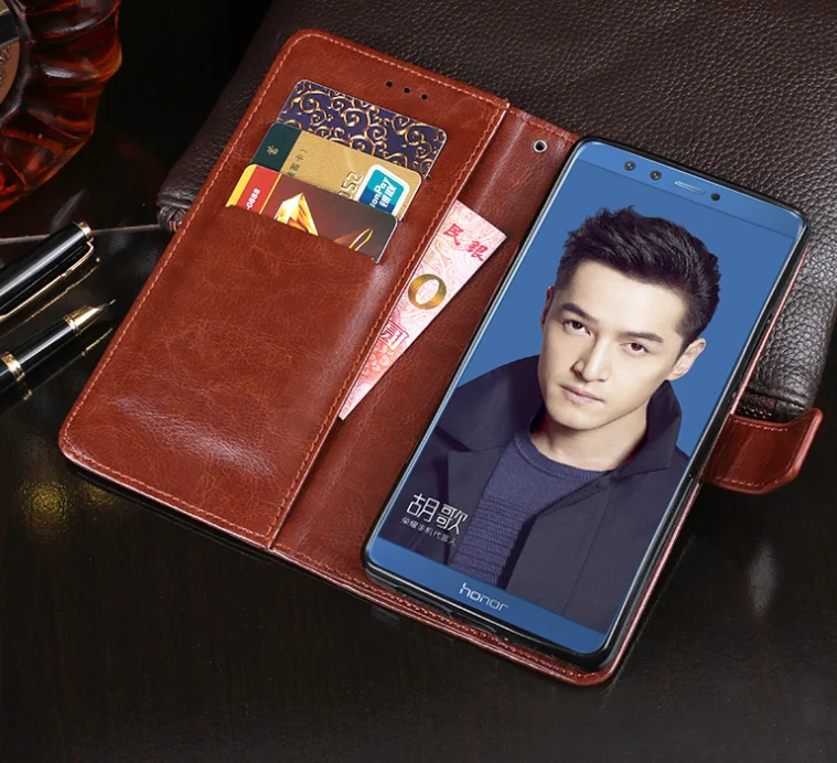 Роскошный винтажный Чехол-книжка из искусственной кожи для huawei Honor 9 Lite