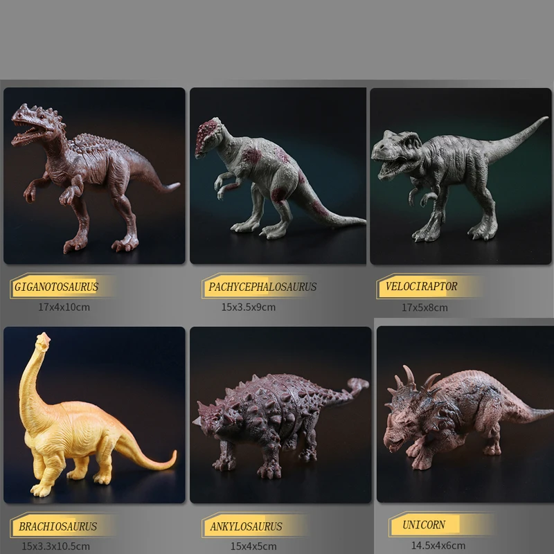 12pcs/set Simulation Dinosaurs Party Animal Models Plastic Dragon Children Wildlife Toys Action Figure Kids DIY Gift | Игрушки и хобби