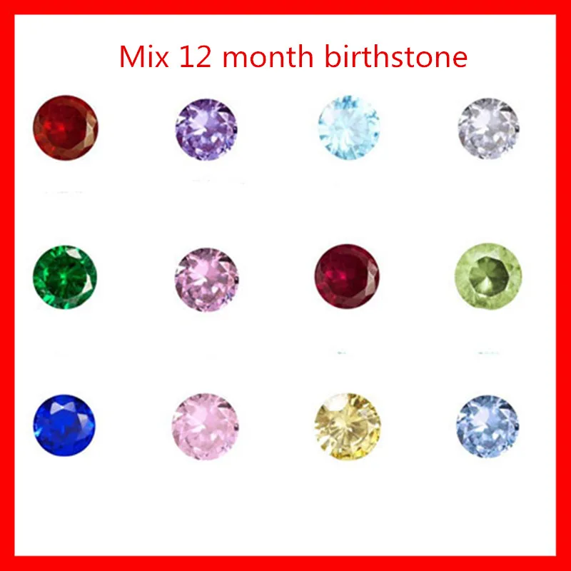 

120pcs/lot Mix 5mm Round Heart Star Birthstone Floating Charms Living Glass Memory Lockets DIY Jewelry Charms Wholesale Charms