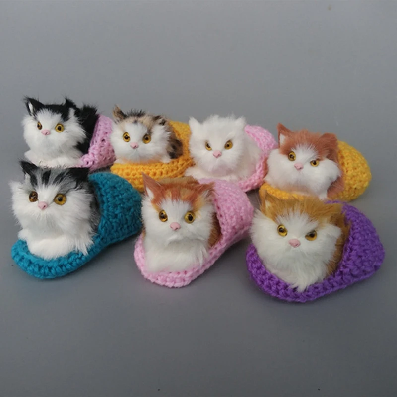 Маленькая обувь для домашних животных котята Коты плюшевые игрушки детская