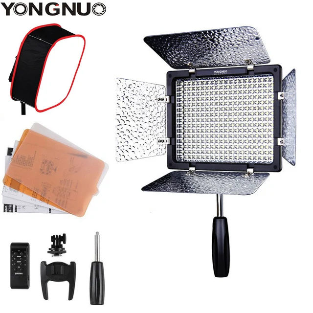 Розовый Yongnuo YN300III YN-300 III светодиодный светильник для селфи-камеры, видео светильник для фотографии ing 3200 K-5500 K для youtube Canon Nikon+ софтбокс - Цвет: Розовый