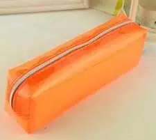 small size orange Пенал для канцелярских принадлежностей прозрачный пенал для ручек студенческий школьный мешок для хранения файлов Органайзер Дамская косметичка подарки S18149 - Цвет: small size orange