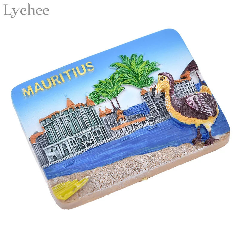 Магнит на холодильник Lychee Life Mauritius туристический сувенир ручной работы магнитный