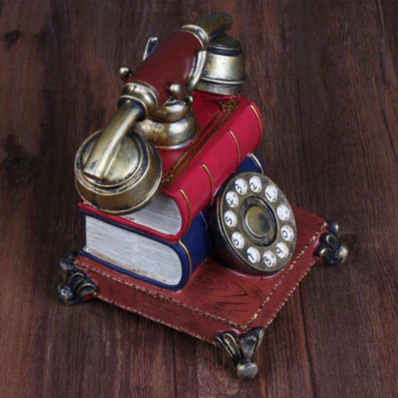 GVCD ретро Европа телефон Копилка фигурки Классический простой смолы винтажное