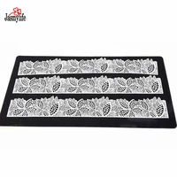 leaf silicone baking mat cake lace mold flower pattern fondant molds cake decorative lace mat cake decorating tools color black