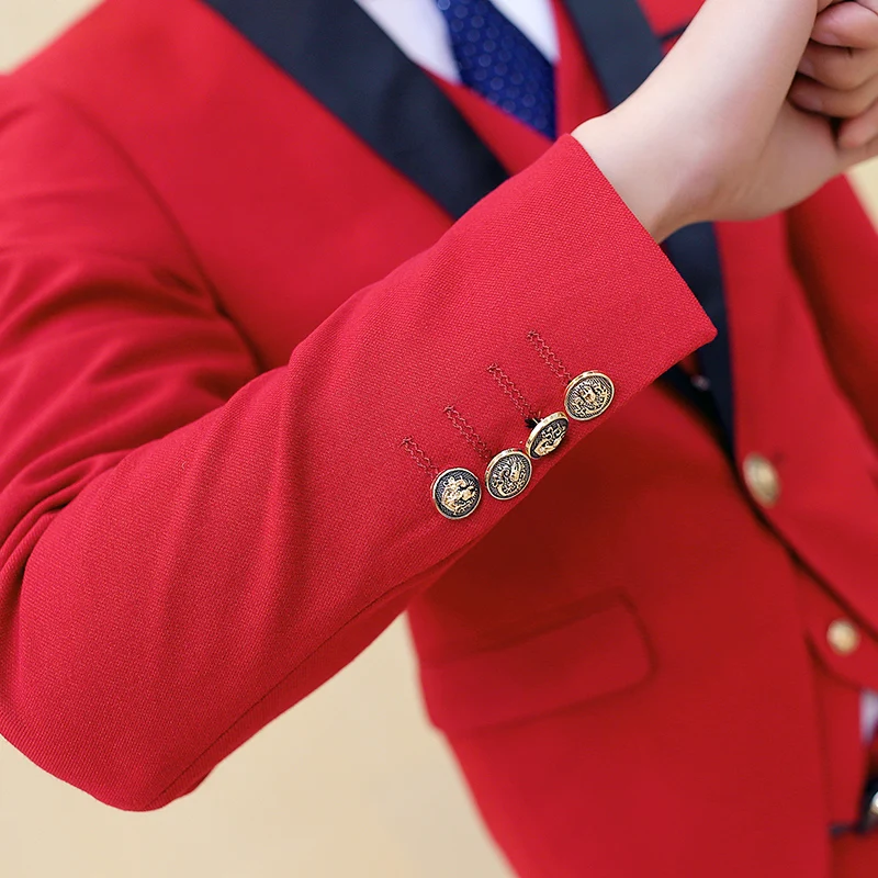 Пиджак + жилет брюки новейший дизайн 2016 мужские костюмы корейский смокинг для