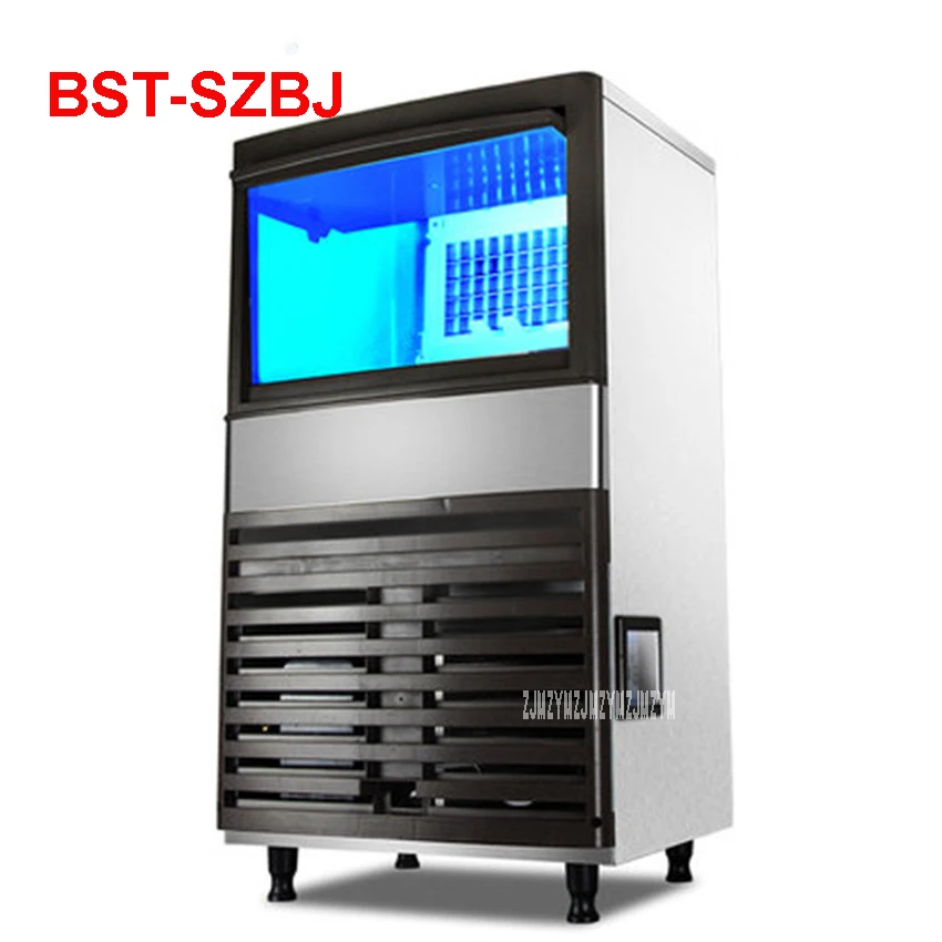 

BST-SZBJ 220В/50Гц машина для льда коммерческий молочный чай магазин дома маленькая автоматическая машина для льда большая емкость 68-98 кг/24 ч льда