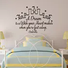 Виниловая наклейка на стену с изображением Золушки, цитата мечта-это желание, ваша сердце делает сказочное украшение на стену, детская комната, дизайн для спальни сделай сам
