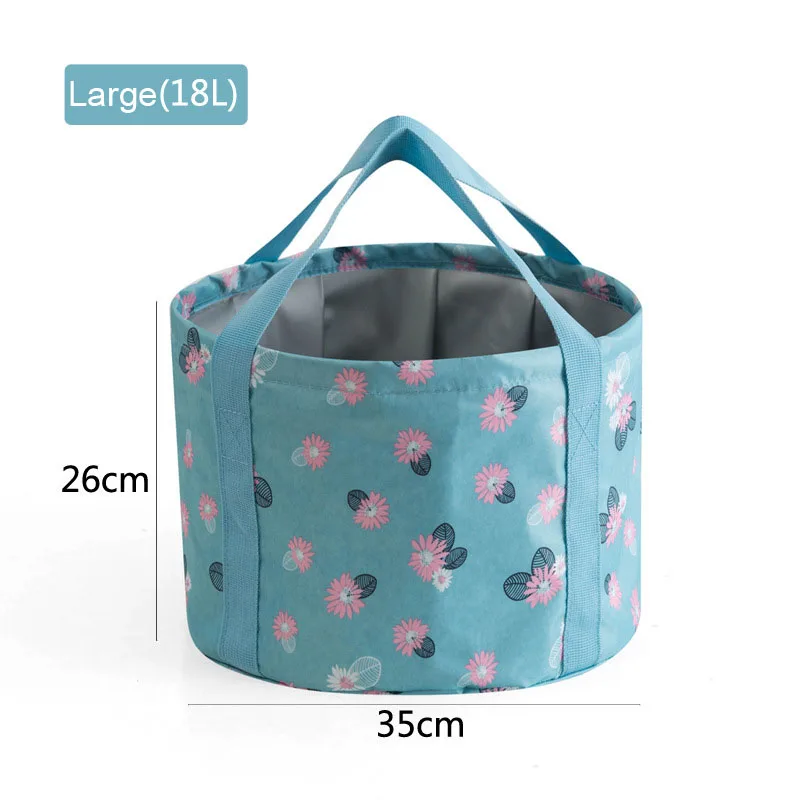 Skyblue L 10L/12L/15L/18L портативные Складные ведра герметичные PVEA открытый дорожный мешок для мытья складная сумка для хранения бытовые предметы H1205 - Цвет: Skyblue L