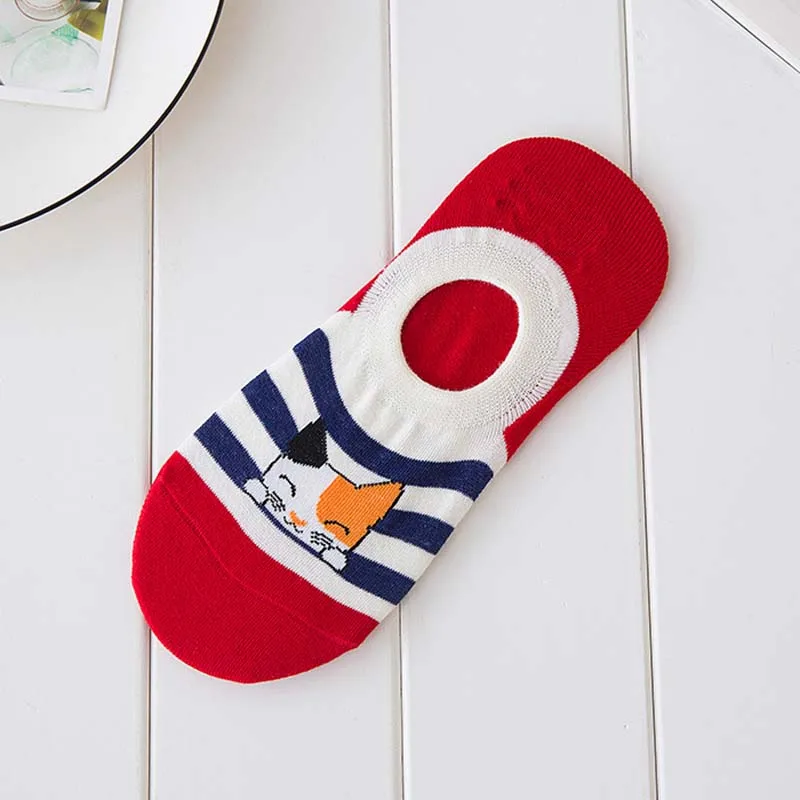2 пар/лот сезон весна-лето Новинка хлопковые носки-башмачки с рисунками животных