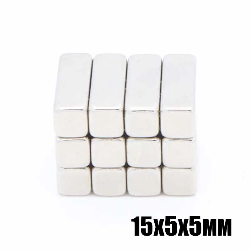 50Pcs 15x5x5 mm Magnetic Materials Neodymium Magnet Mini Small Block Square New 15*5*5 magnets | Обустройство дома