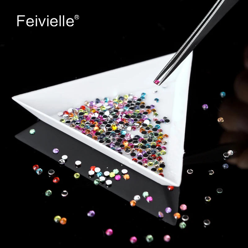 Feivielle Новинка 2 шт./компл. Стразы для дизайна ногтей с драгоценными камнями Пинцет