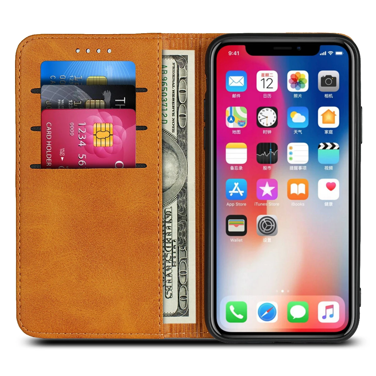 Deekite For iPhone 7/8 Wallet Case Premium PU Leather Folio Flip Cover with Card Slots for 6 6s 7 8 X XS MAX XR | Мобильные телефоны