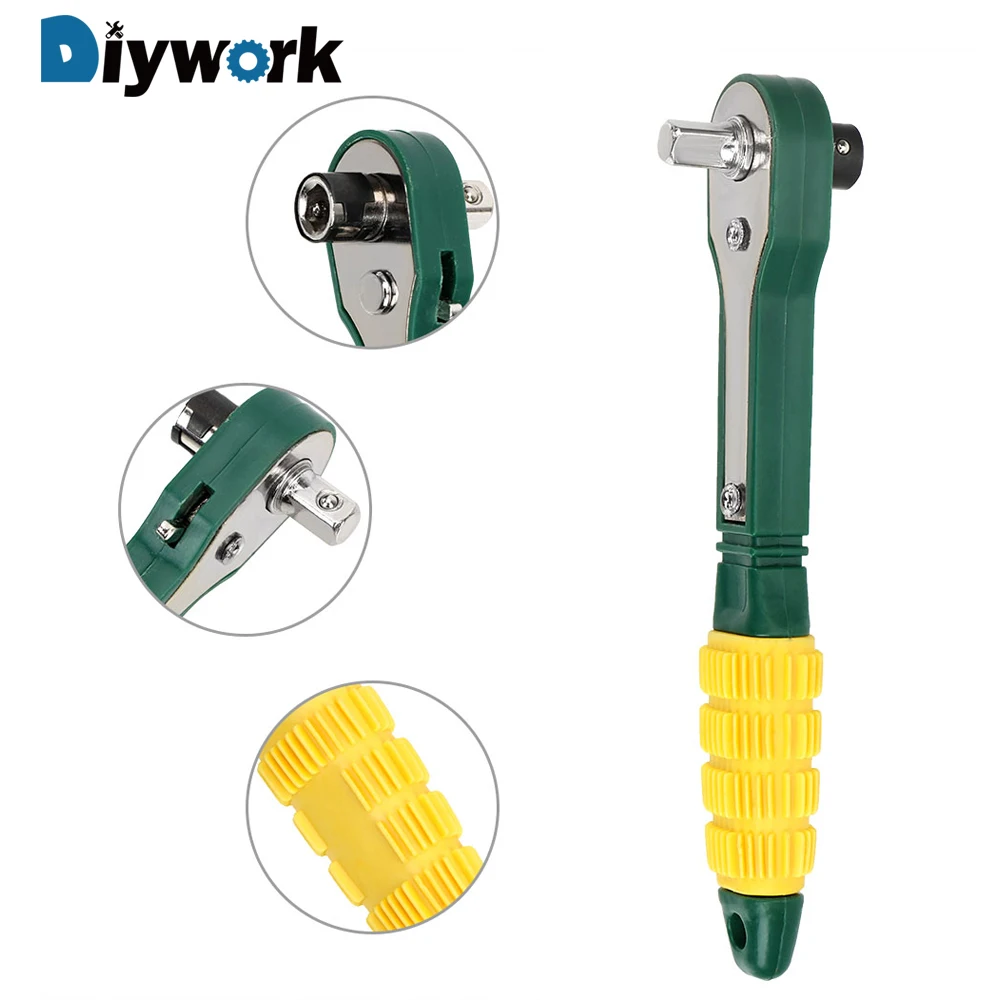 DIYWORK 1/4 Отвертка стержень Регулируемый ключ Трещотка инструменты для быстрого