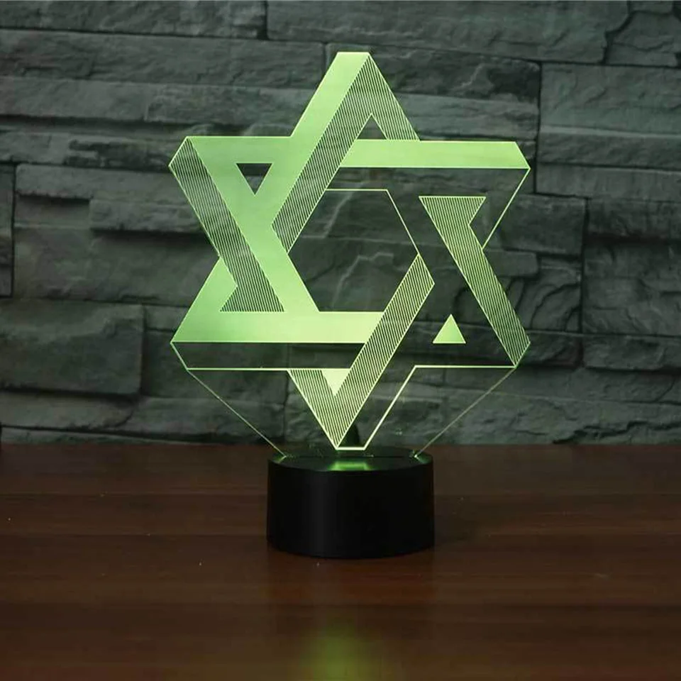 USB креативная звезда 3D Ночник LED Luminaria настольная лампа визуальная Veilleuse сенсорная