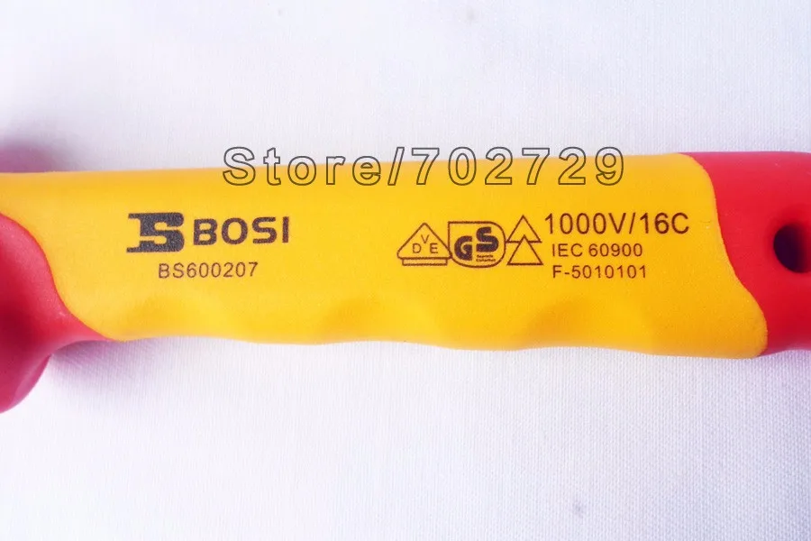 BOSI eletrician VDE нержавеющая сталь Изогнутые лезвия кусачки для зачистки Нож изолировать 1000 v