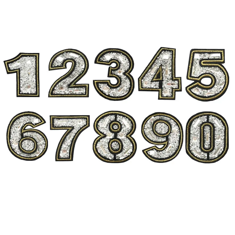 8 см вышитая нашивка для пришивания утюгом два значка с арабскими цифрами Значки