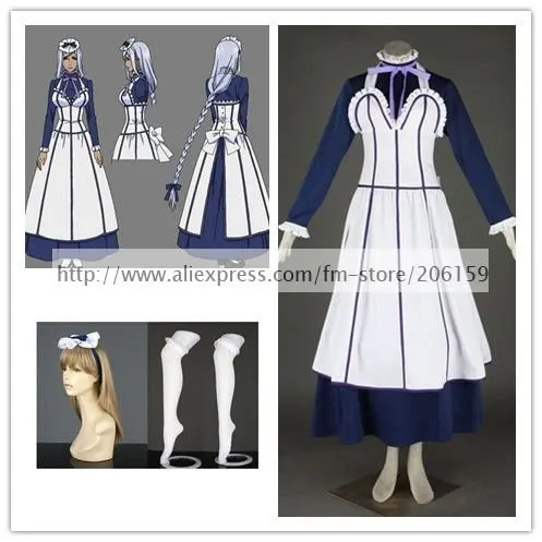Anime Black Butler Cosplay - Bulter Kuro Shitsuji Emma Maid Costume Freeshipping | Costumes