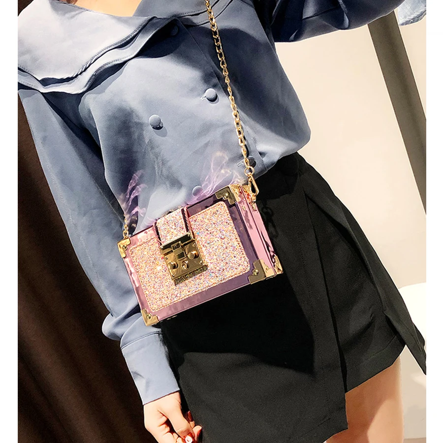 Модная сумка через плечо с блестками градиентного цвета Роскошная сумочка на