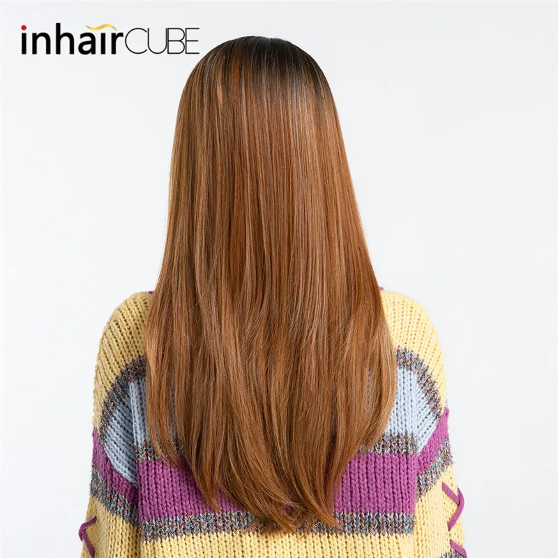 Inhair Cube натуральный прямой синтетический термостойкий волоконный длинный